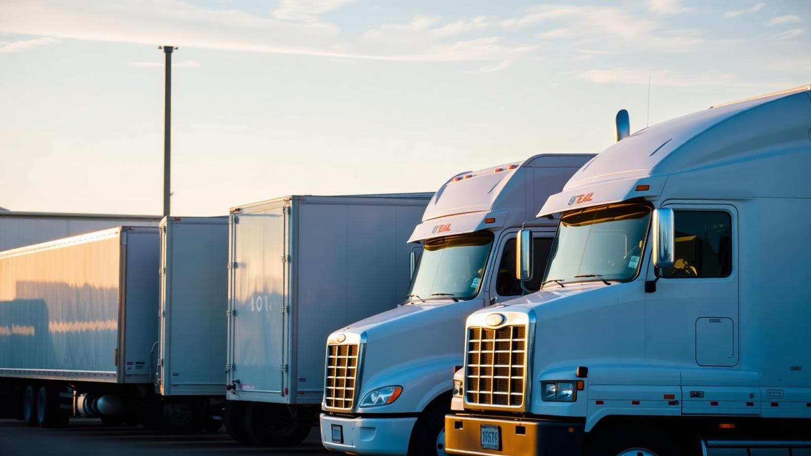 CRC trucks staged in a fleet yard